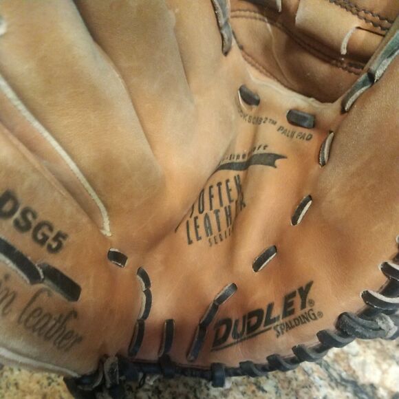Rare Dudley Baseball Softball Spalding DSG5 12.5" Leather Left Hand Throw Glove - Picture 4 of 12